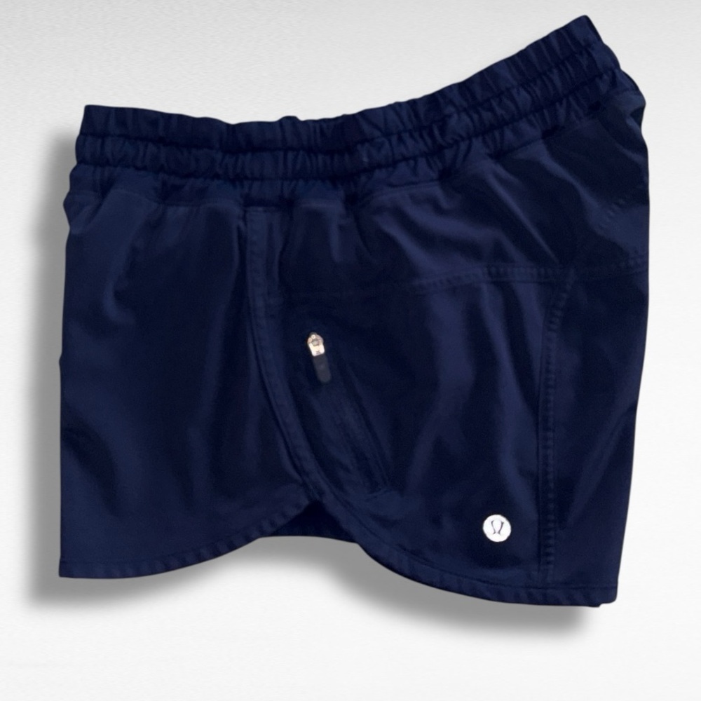 Lululemon women’s Speed Up Short 2.5” Navy Size 4 •Swift Fabric • Zipper Pocket - Picture 6 of 9
